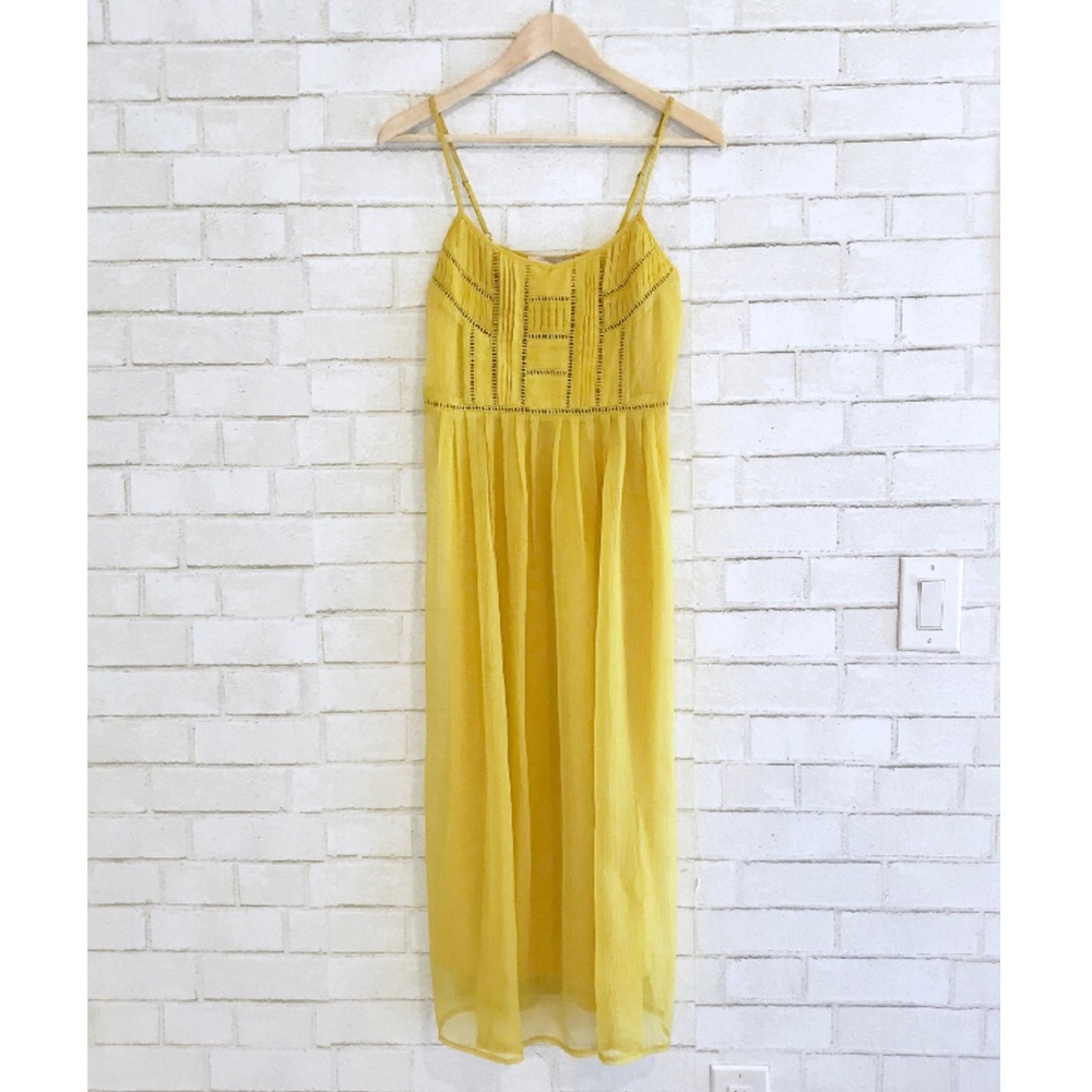 Yellow Sun Dress - Midi Flowy Dress